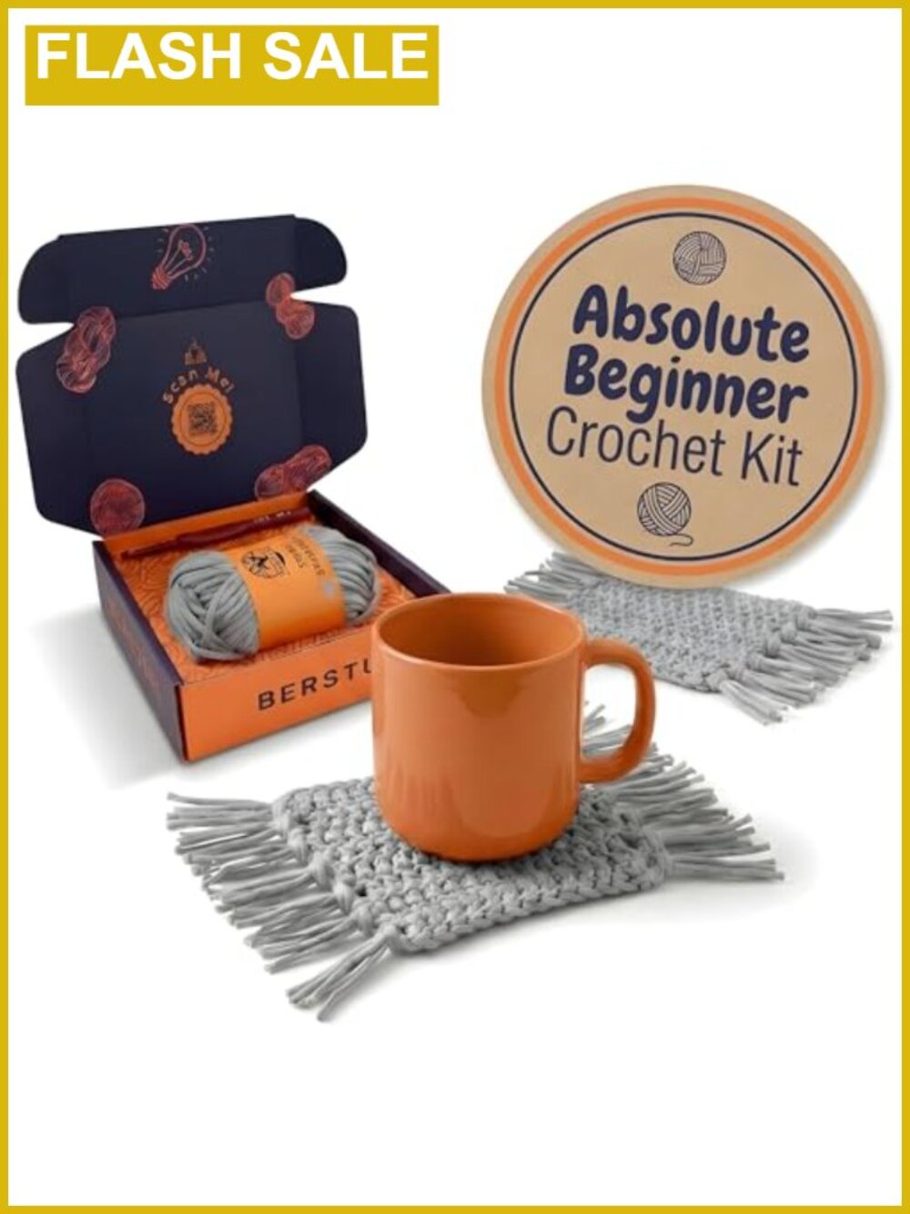 Crochet Kit for Beginners Level 1 Starter with Video Tutorials